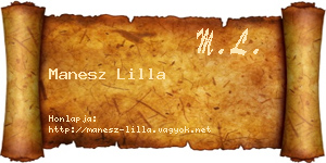 Manesz Lilla névjegykártya