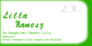 lilla manesz business card